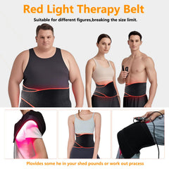 TUUKO red light therapy belt back view highlights wide treatment area.