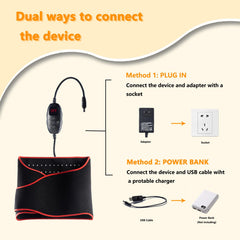 TUUKO red light therapy belt remote control enables easy session start.