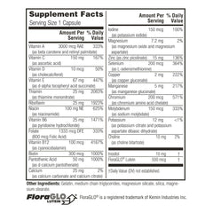 Label of Twinlab Daily One Caps Without Iron highlighting zinc and B vitamins.