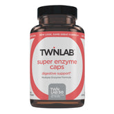 Twinlab Super Enzyme caps bottle for post-meal digestive support