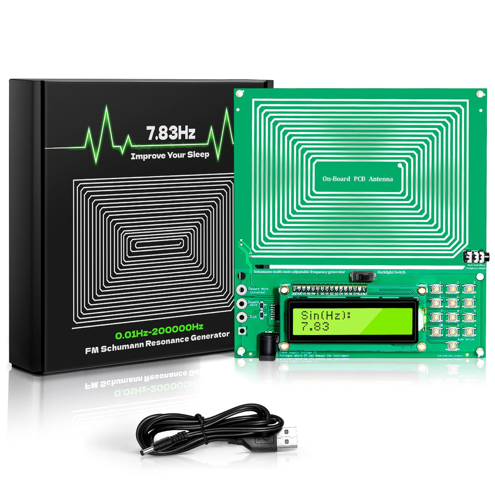 Twxire Schumann resonance generator front view showing compact design for sleep and meditation.