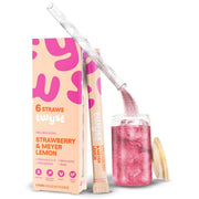 Twyst Wellness Powder Blend straw pour in a glass; enjoy flavorful hydration with a wellness boost.