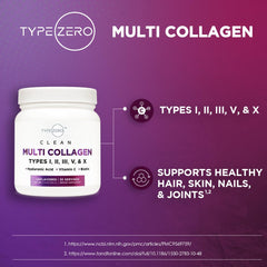 Type Zero Multi Collagen hydrolyzed formula promotes easy absorption.