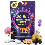 tzaxyan 20-in-1 beef organ liver capsules for daily energy support