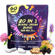 tzaxyan beef organ liver capsules support energy and immune health.