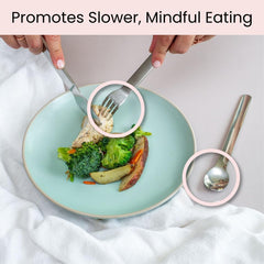 Uba easy-grip flatware with ergonomic handles for comfortable daily use.
