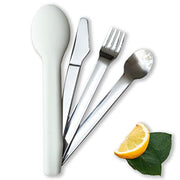 Uba portion-control flatware 2pc set enables precise portions for balanced meals.