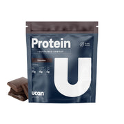 UCAN Energy Plant Protein Powder chocolate front view showing packaging for steady energy