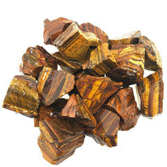 UFEEL rough Tiger's Eye crystals, 1–2 inch display stones, ideal for tumbling and decorative displays.
