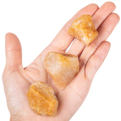 UFEEL yellow aventurine stones 1-2 inches for jewelry crafting
