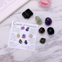 Ukodnus Protection Crystal Set Tourmaline for shielding with vibrant energy.