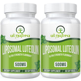 Ulmubra Liposomal Luteolin 500MG bottle highlights high-potency delivery.
