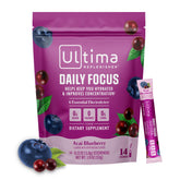 Ultima Replenisher Daily Focus stickpack closeup for on the go focus