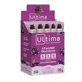 Ultima Replenisher grape box front highlighting zero sugar and zero calories for daily hydration.