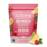 Ultima Replenisher gut health powder with raspberry lemonade flavor in a pack