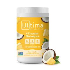 Ultima Replenisher Mocktini Pineapple Colada canister for balanced, sugar-free hydration.