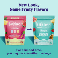 Ultima Replenisher pink lemonade packet supports active days with zero sugar.