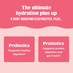 Label showing OPTIBIOME BS50 probiotics and prebiotic ingredients