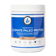 Ultimate Paleo Protein chocolate powder bag for flavorful shakes