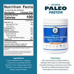 Ultimate Paleo Protein grass-fed beef powder enhances smoothies