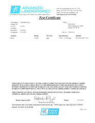 Ultra Silver lab-certified PPM label confirms tested concentration