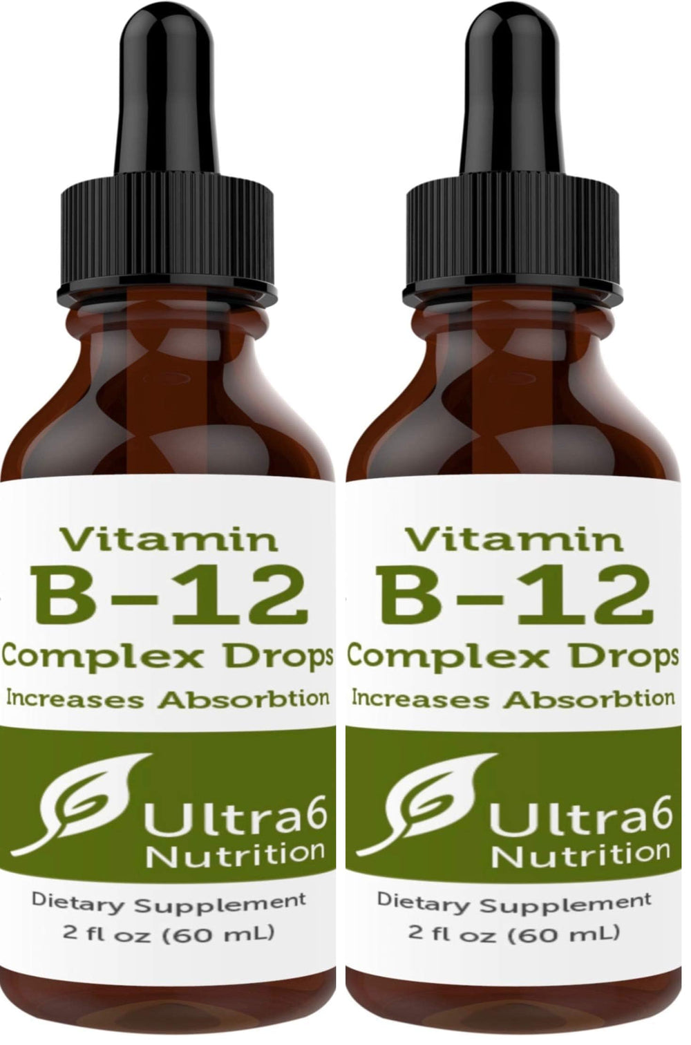 Ultra6 B12 Sublingual Drops bottle with dropper for convenient energy support.