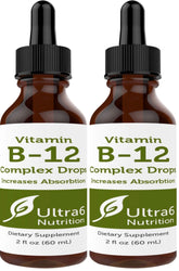 Ultra6 B12 Sublingual Drops bottle with dropper for convenient energy support.