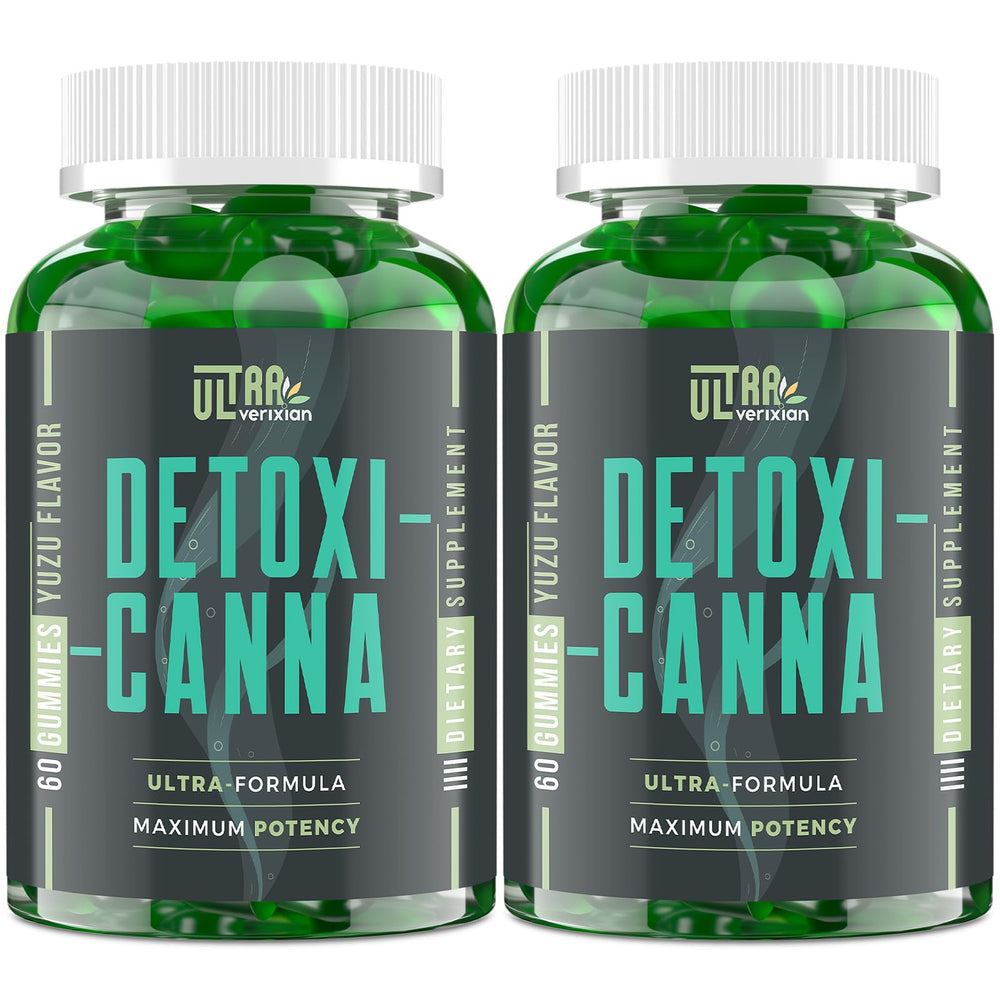 Ultraverixian Detox Cleanse Gummies bottle close-up highlighting liver detox support
