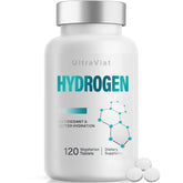 UltraViat hydrogen tablets dissolve in water for hydrogen-rich hydration.