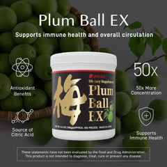 Closeup of Umeken Plum Ball EX pieces for easy daily intake.