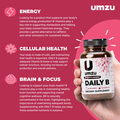 UMZU Daily B bottle cap close-up displays safety seal and quality assurance