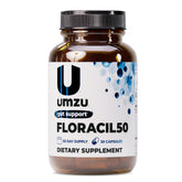UMZU Floracil50 bottle front highlights probiotic formula for gut balance