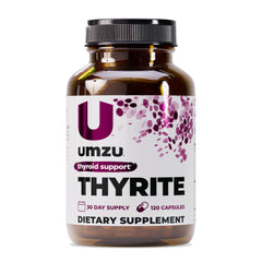 UMZU Thyrite bottle pour showing easy daily thyroid support