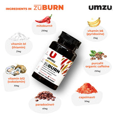 UMZU ZuBurn Energy packaging box conveys cGMP USA assembled quality