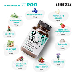 UMZU zuPOO cascara sagrada ingredient for occasional regularity