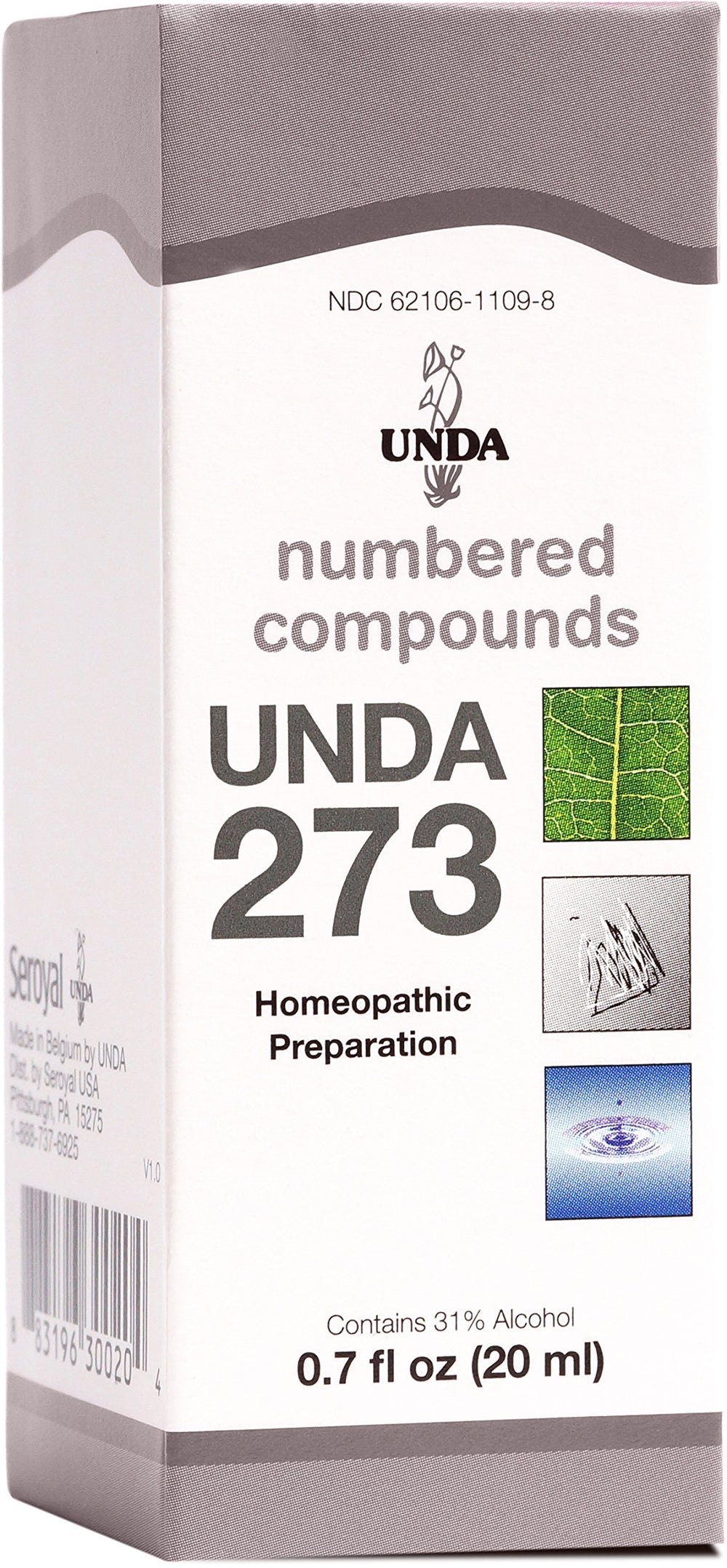 UNDA 273 Numbered Compounds bottle in a holistic routine
