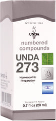 UNDA 273 Numbered Compounds bottle in a holistic routine