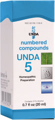 UNDA 5 Numbered Compounds bottle on a clean surface for a gentle routine.