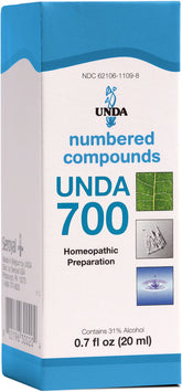 UNDA 700 numbered compounds bottle with dropper for precise dosing and convenient use