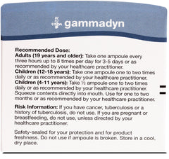 UNDA GAMMADYN Mn packaging label emphasizing purity and biodynamic sourcing.