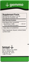 UNDA Gemmo Therapy Acer Campestre bottle label, highlighting biodynamic sourcing and natural ingredients.