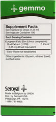 UNDA Gemmo Ulmus Campestris bottle label closeup with glycerin-ethanol medium