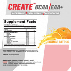 Undefined Nutrition CREATE BCAA/EAA+ Orange Citrus shaker for smooth taste and easy mixing.