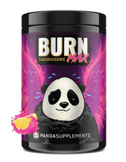 Underground Bio Labs Panda Burn Max bottle in pink lemonade energizes workouts and focus.