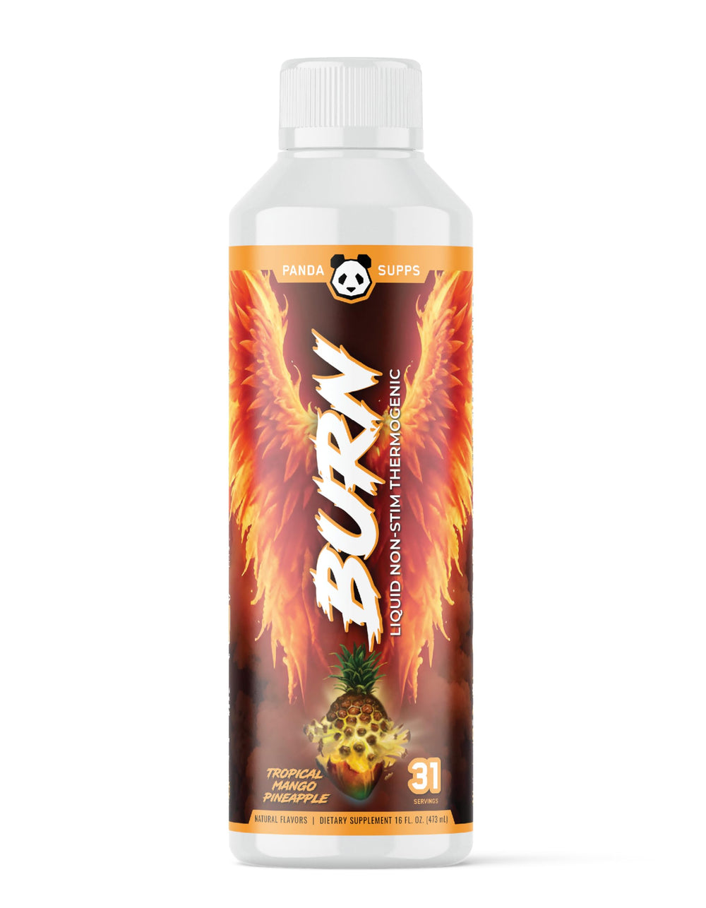 Underground Bio Labs Panda Supps Liquid Burn bottle pour for quick stimulant-free fat-burning support anytime