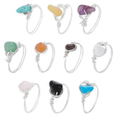 UNICRAFTALE chakra crystal ring with colorful stones for vibrant everyday wear
