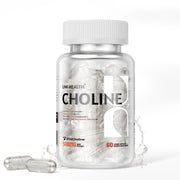 UniHealth Choline 500 mg bottle with VitaCholine for cognitive support.