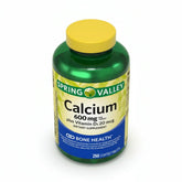 Unique Bundle Store calcium 600mg with vitamin D3 800 IU bottle label close-up for bone support.