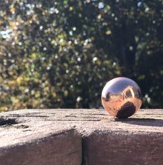 Unique Metals Pure Copper Sphere decorative use, ideal for ritual spaces and crystal cleansing.