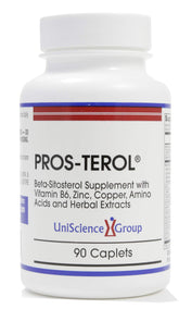 UniScience Pros-TEROL bottle with 900 mg plant sterols for daily support.